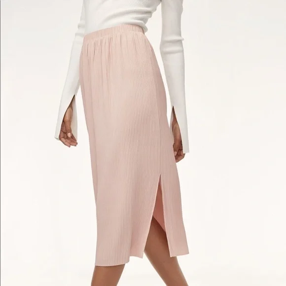 ❌SOLD❌ Aritzia Wilfred Black Celesse Midi Skirt - Picture 4 of 8